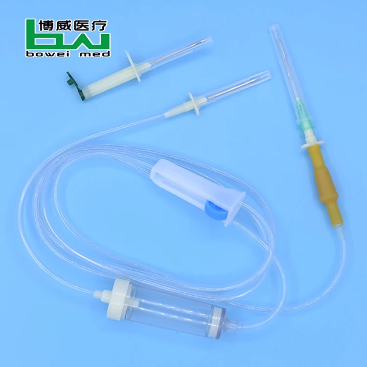 Disposable medical saline parts of iv infusion giving set for infusion pump pediatric luer lock/luer slip micro drip infusion se