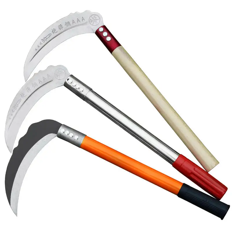 Сельскохозяйственный Урожай из углеродистой стали Scythe сельское хозяйство садовый серп садовые инструменты с длинной ручкой для фермы серповидный нож