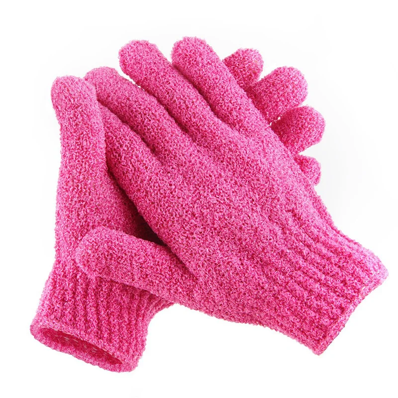 High quality Nylon Exfoliating Bathing Gloves SPA massage shower gloves