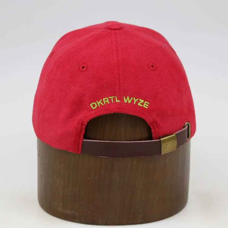 Winter warm simple Plaid Red corduroy wholesale baseball caps and hats