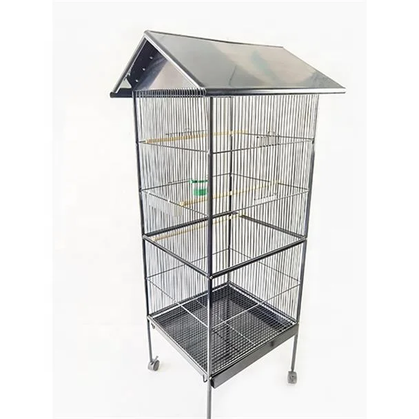 Wholesale Outdoor Large Luxury Bird Cage Parrot Cage Breeding Cage With Wheels