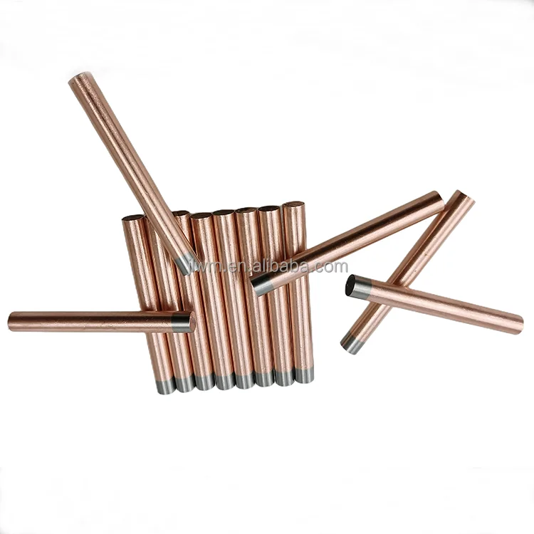 D8xL100mm polished copper tungsten Inlaid electrode,NDB electrode,Back cast electrode for resistance welding