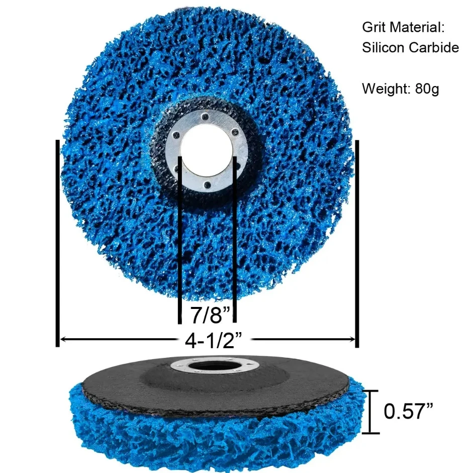 Premium Quality 125mm Blue Color poly strip disc wheel 5 inch Clean and Strip Disc For Rust Remove