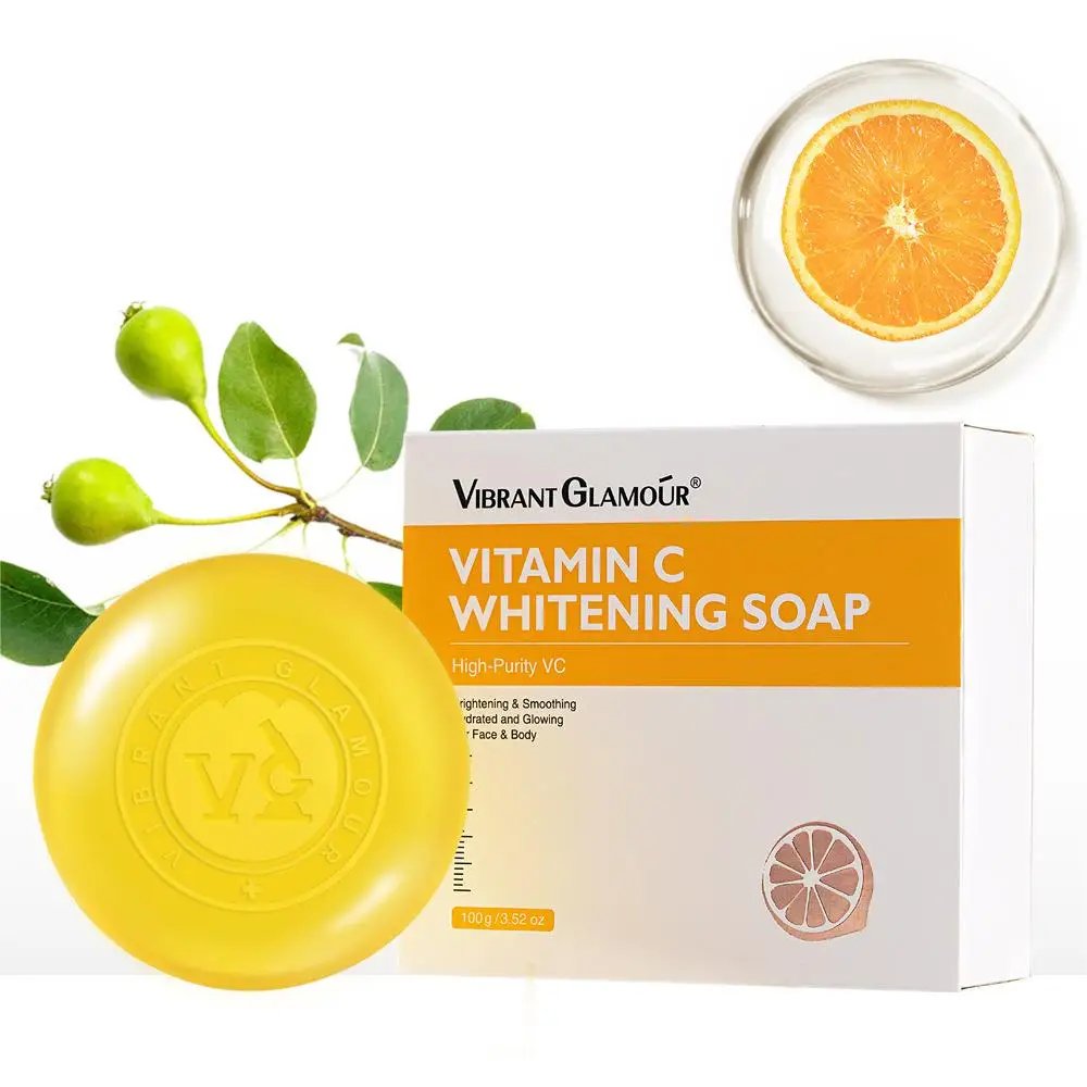 Skin care natural handmade cleansing VC whitening facial bar soap soft handmade facial soaps whitening soap