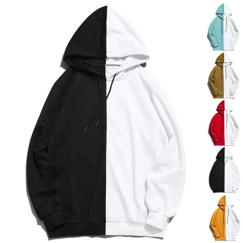 Wholesale Basic Casual  Pullover Hoodie New Design Streetwear Mens Two Color Hoodies