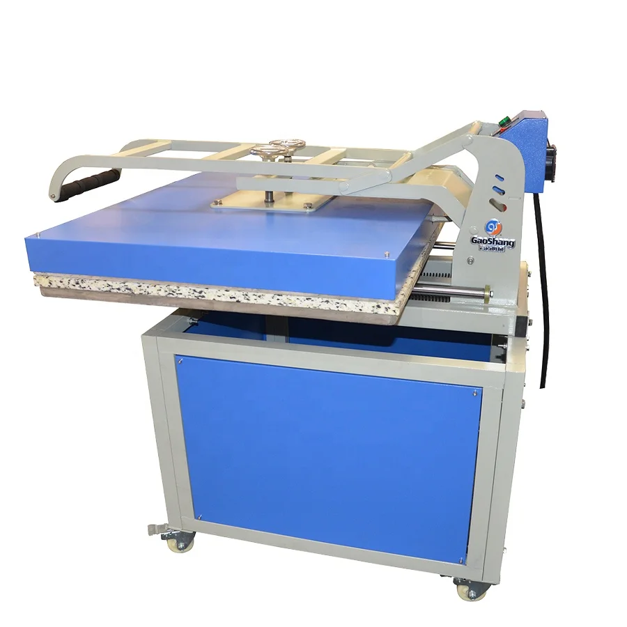 Manual operation hand force clamp-shell large printing size textile thermol heat press machine for 80x100cm