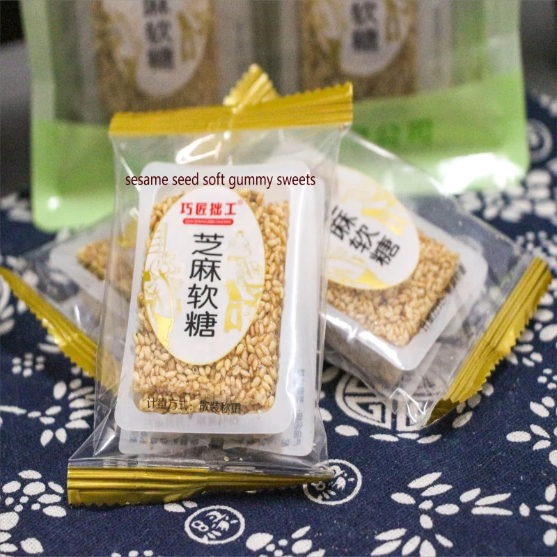 Snacks Sesame Soft Slices 180g grain snacks Sesame Gummy Sweets nutritious leisure snacks Sesame Candy