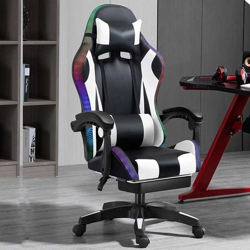 Игровое игровое кресло с подставкой для