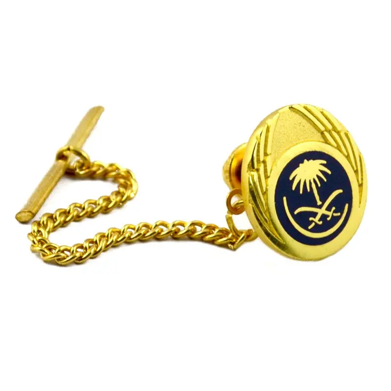 Hard Enamel Pin Manufacture Designer Promotional Personalised Gold Brooches And Enamel Pin Badge Custom Lapel Pin With Chain