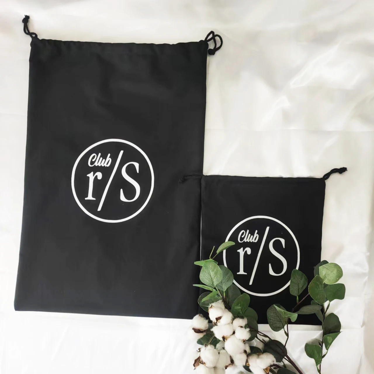 Custom Size Recycled Canvas Eco Friendly Cotton Shoes & Clothing Cotton Drawstring Bags Canvas Drawstring Dust Bag with Logo