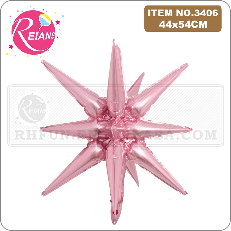 22 Inch Large Explosion Star Balloon Birthday Party Celebration Wedding Decoration Water Drop Cone Aluminum Foil Balloon Party