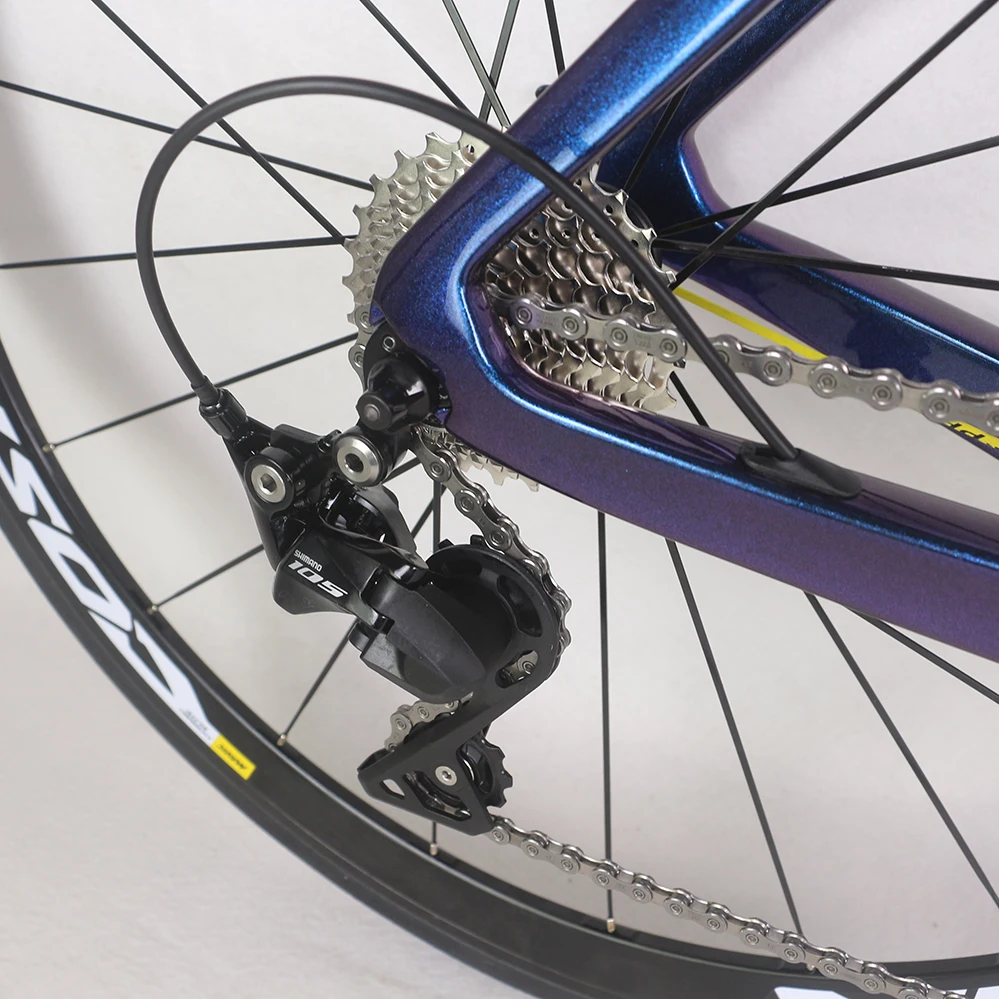 Newest  22 Speed Aero Road Complete Bike TT-X32 With SH1MAN0 R7000 groupset And Aluminum Wheels Chameleon painting