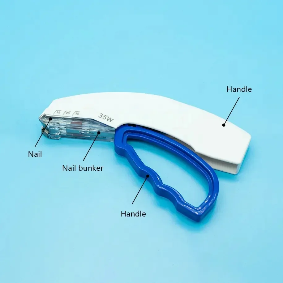 Medical surgical Disposable 35w skin staplers and remover with 35 Wide Staples