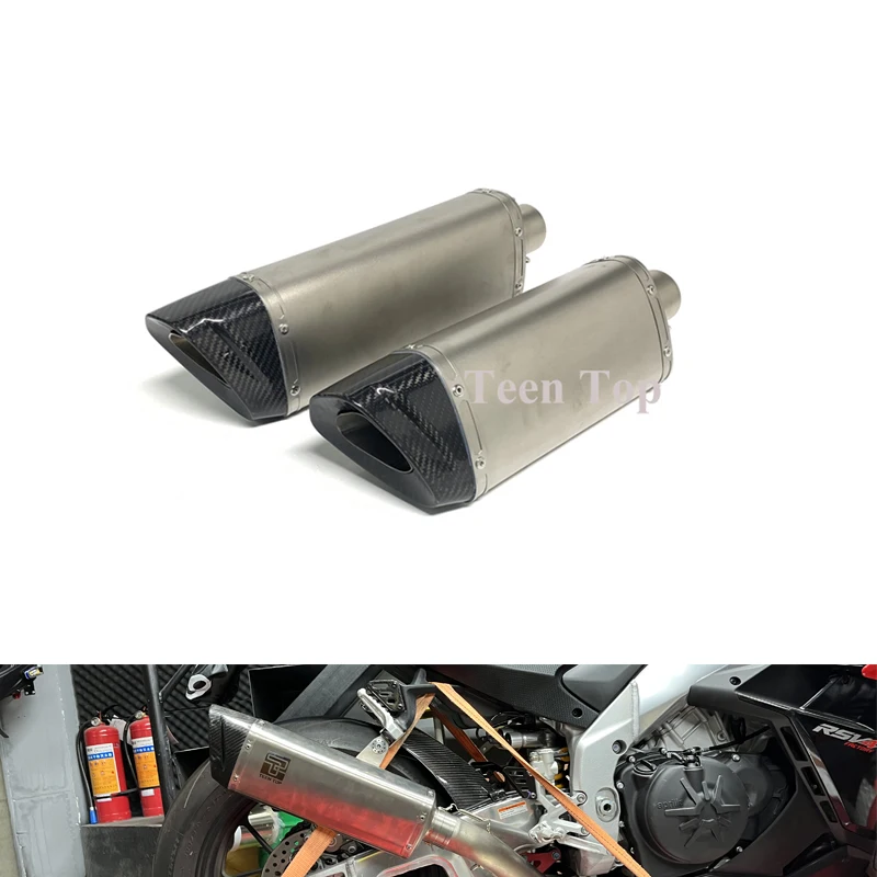 High performance moto carbon fiber exhaust muffler silencer escape for KTM 390 Ninja 400 RS660 TUONO 660 Yamaha R6