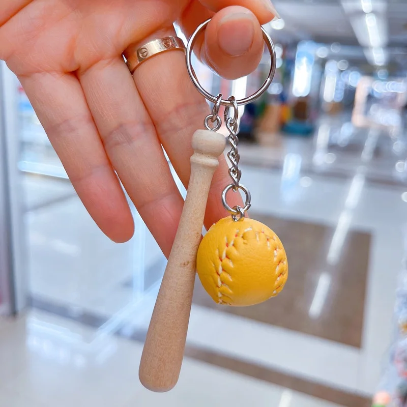 Hot Selling Mini Baseball Bat Key chain Sports Souvenir Mini Softball Key Ring Key Chain