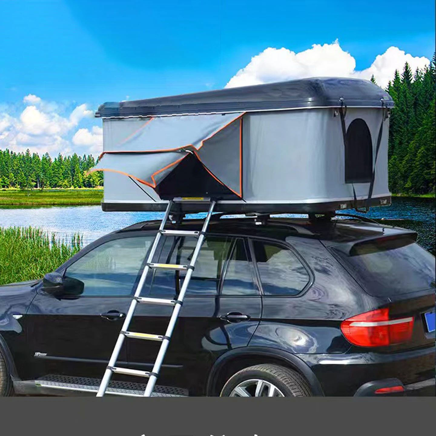 3-4 Person Camper Tent Travel Tents Pop up Cotton Canvas Fabric Roof Tent for Off-road 3-4 Person Camping