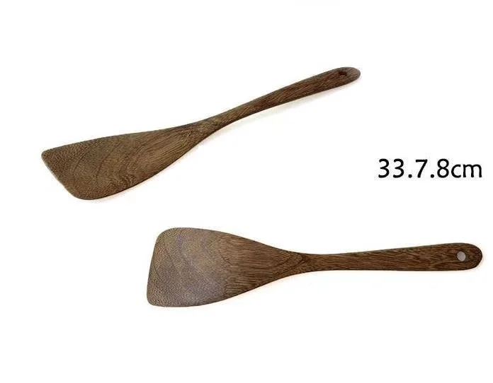 Wooden utensils for kitchen handmade natural wenge cooking spoon spatula for nonstick cookware
