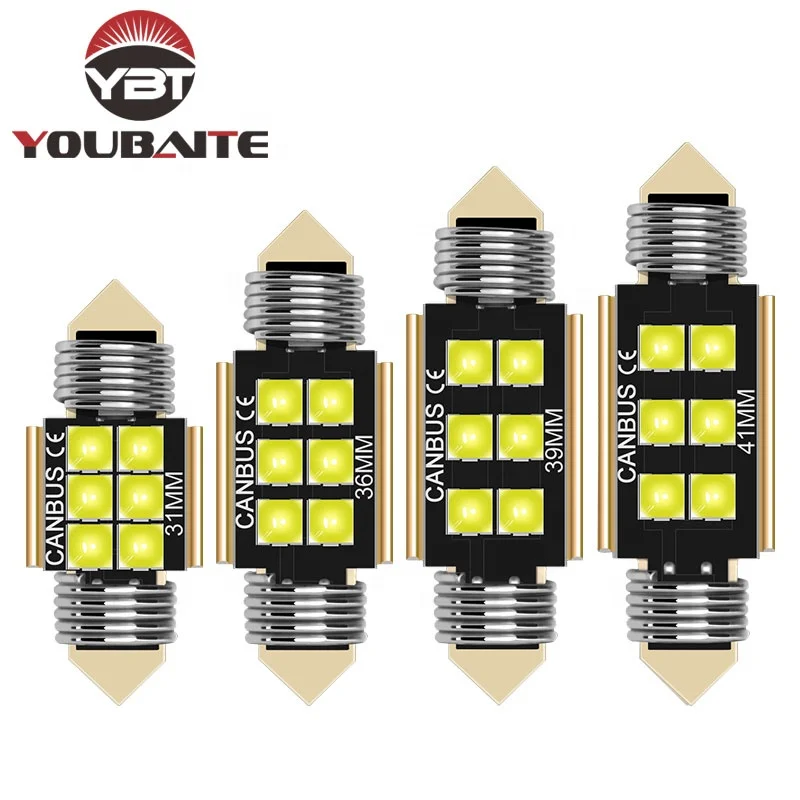 Wholesale Canbus Festoon C5w C10w Led Bulbs 3030 6smd 31mm 36mm 39mm 41mm  Car Interior Map Dome Reading Light 12v-24v