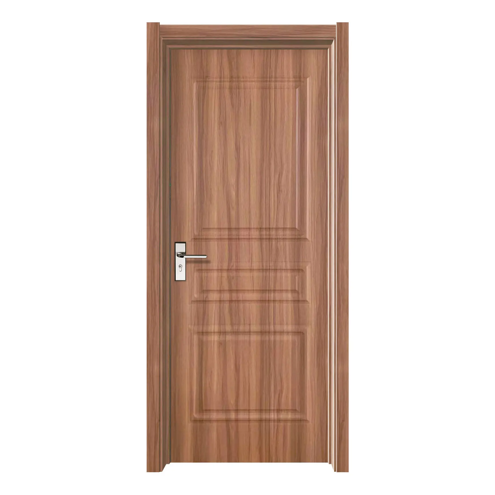 Made In China Latest Main Gate Room Wood Single Door Flower Design
