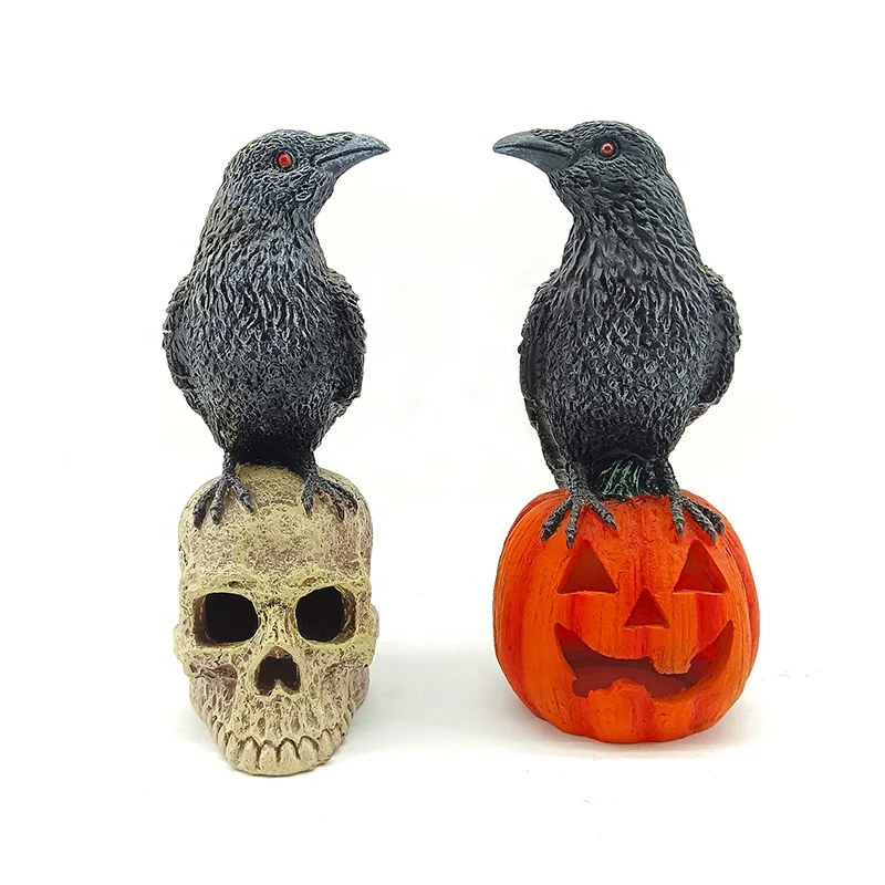 Оптовая продажа смолы Хэллоуин в натуральную величину человеческий скелет череп статуя для праздничного украшения