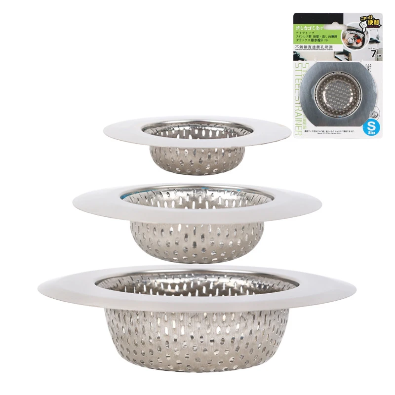 Durable Wire Mesh Sink Basket Mesh Kitchen Stainless Steel Kitchen Sink Strainer Hair Basket Mesh Sink Filter with Handle
