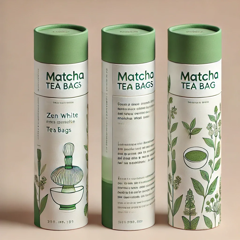 recyclable matcha packiging paper tube container emballages package cardboard cylinder packaging en carton round tea paper tube