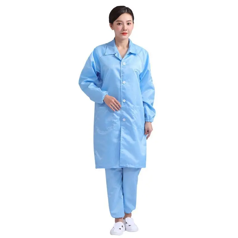 semiconductor PCB LCD electronic lab workshop Anti-static Cleanroom Work wear gown clothing