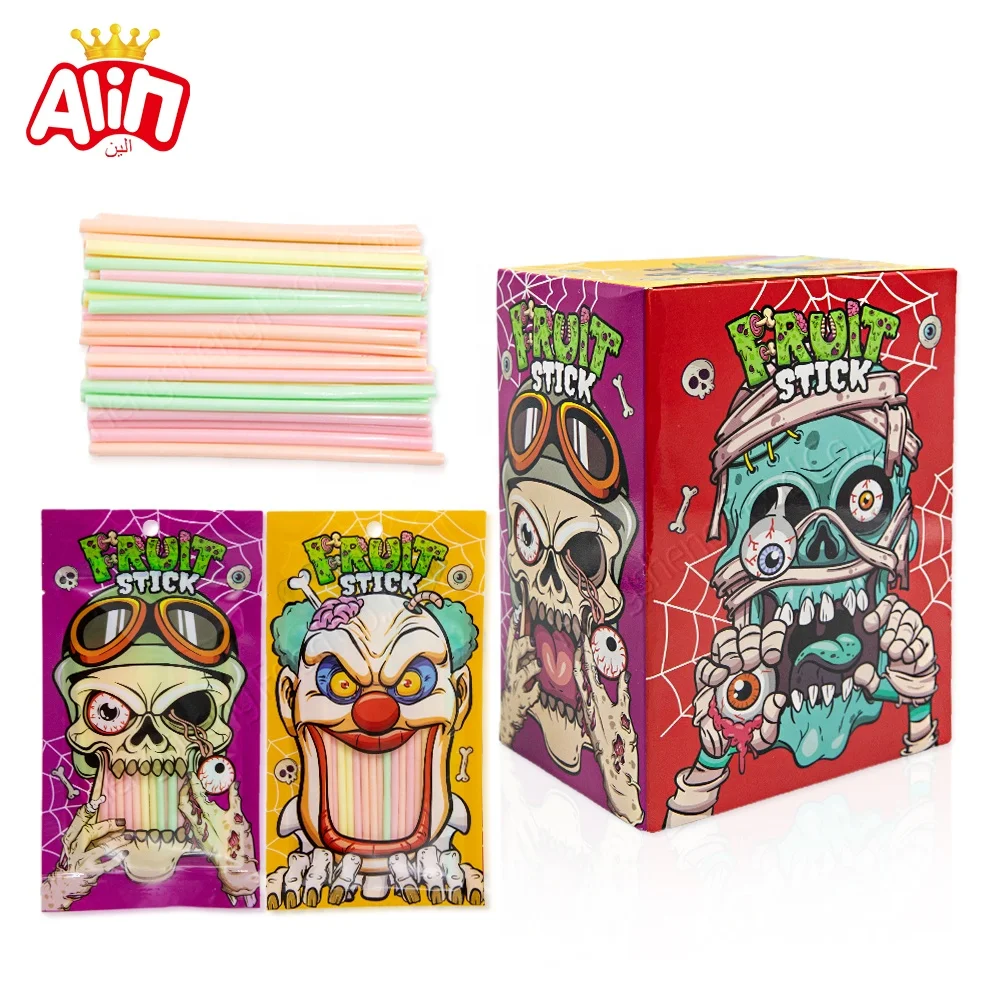 creepy crazy candies funny kids candies packaging Devil thriller pattern fruit flavors cc stick
