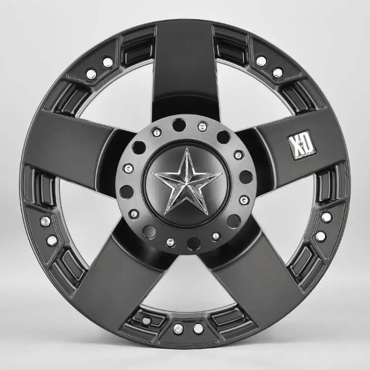 #R1007 durable casting matt black offroad 16 inch car rims 6x139.7 18 inch 17inch