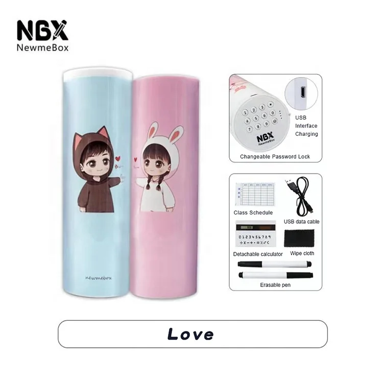 
Newmebox Cute Pencil Box School Pencil Case With Password Lock 