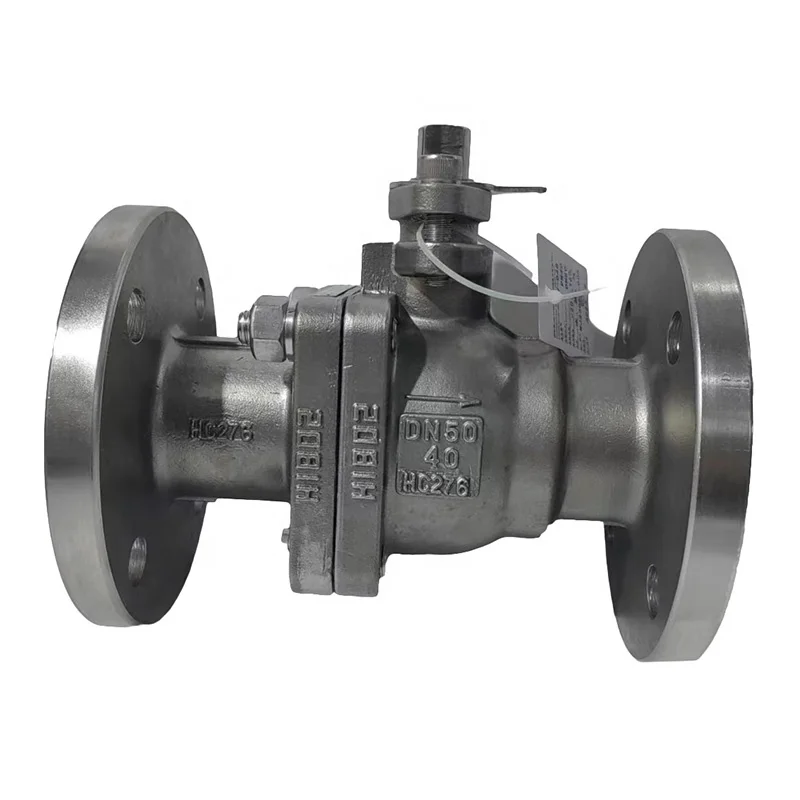 OEM Service Industrial Valves Stainless Steel HC276 Flanged Type 2pcs Casting DN50  Flanged Mounting Pad Ball Valve