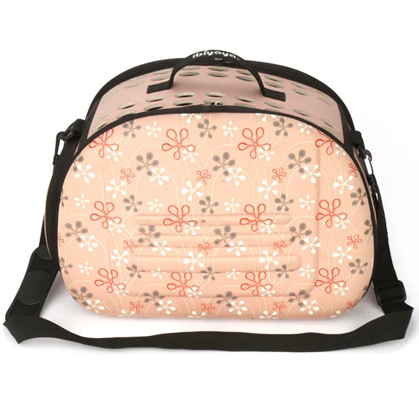 
Floral Patten Pets House Lightweight Portable Pets Carrier EVA Case Should Strap For Traveling 