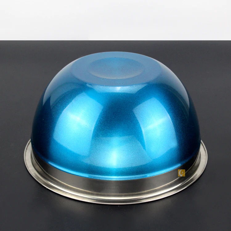 7-Piece Colorful Mixing Bowl Set Round 201 Stainless Steel Serving Salad Bowl with Plastic Lids