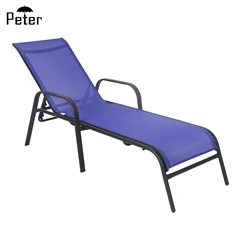 Swimming Pool Edge Lounge Chair Folding Backrest Hinge Customized Color Reclining Patio Lounger