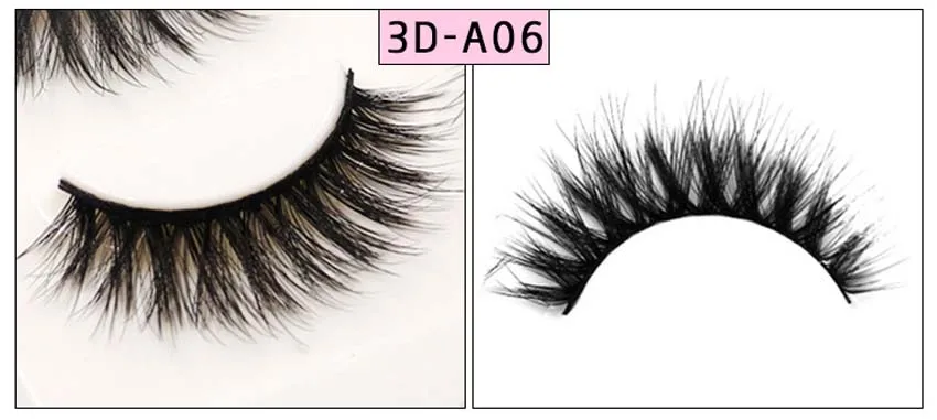 3pair/set Wholesale Siberian Mink False Lashes Natural Makeup 3D Mink Eyelash