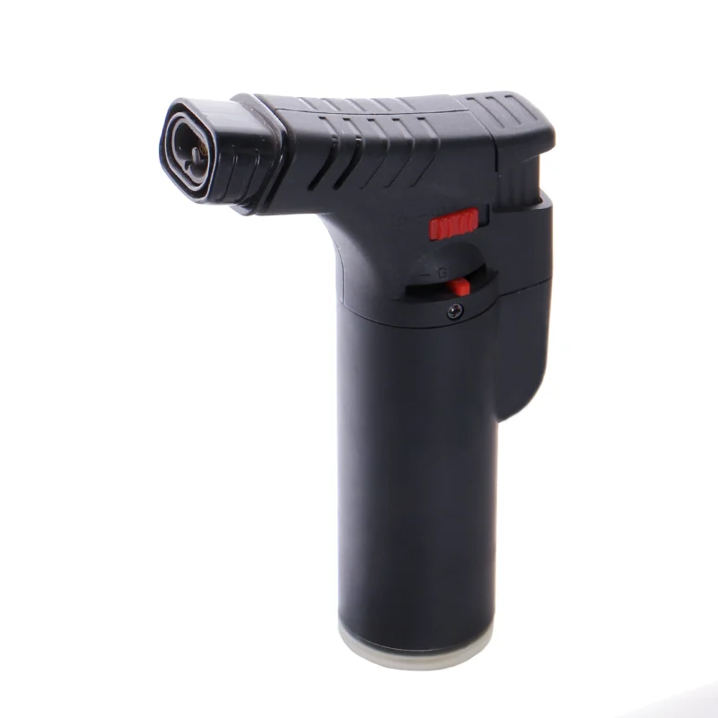 JC-20139 Refillable Cigar Plastic Two Flames Jet Slant Torch Lighter