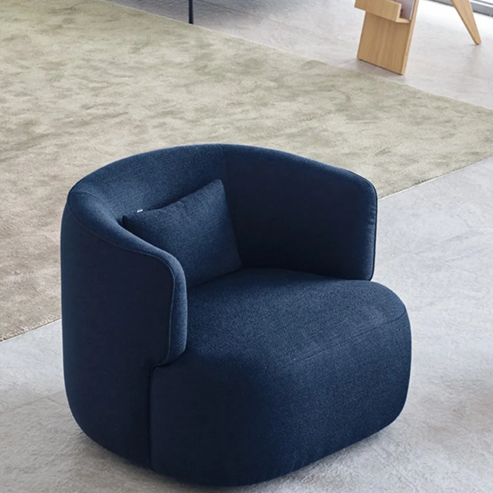 Nordic Luxury Living Hotel Lounge Furniture Armchair Chair Modern Boucle Fabric Single Sofa Accent Chair