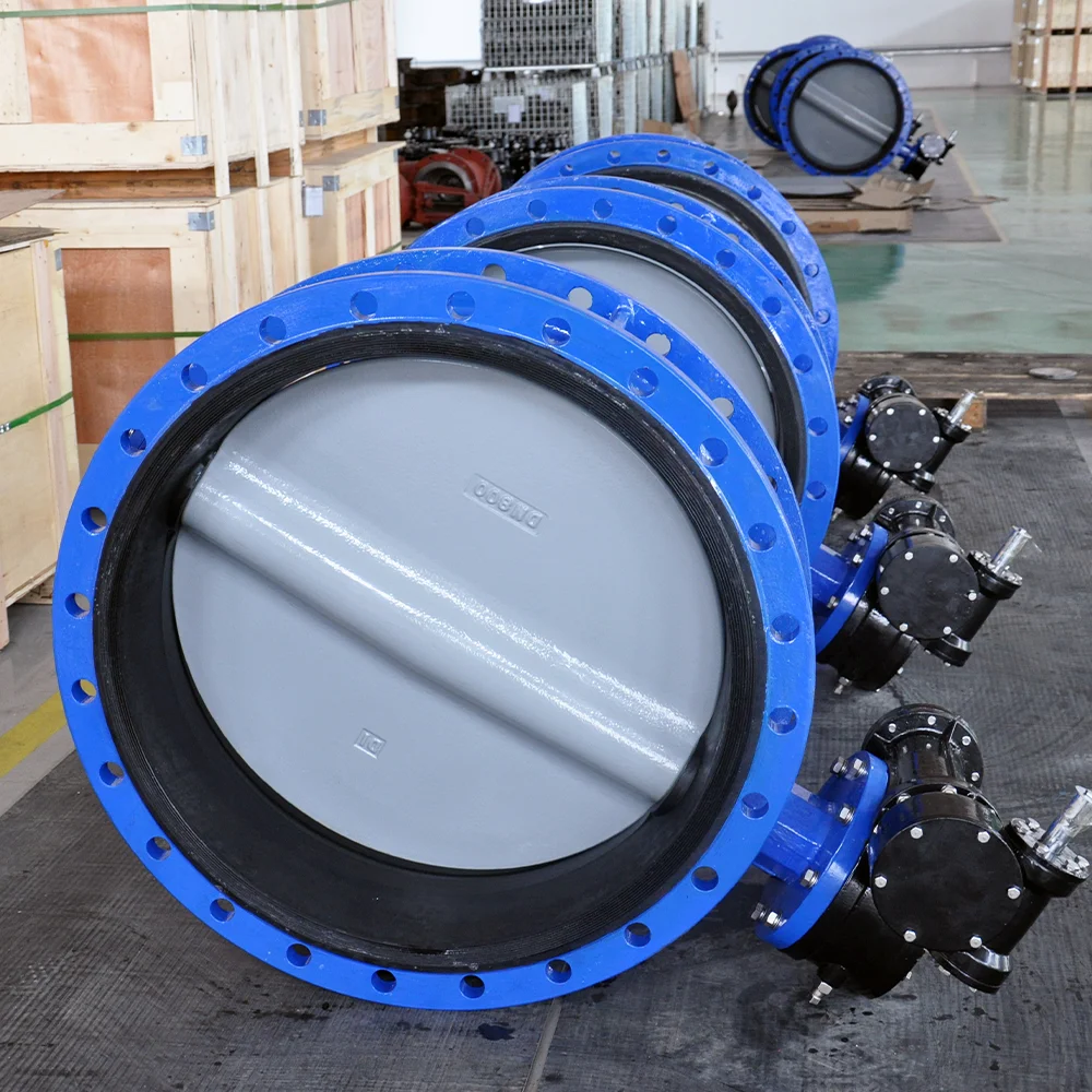 Class150 High Quality Big Size Cast Steel Ductile Iron Double Flanged Butterfly Valve For Water