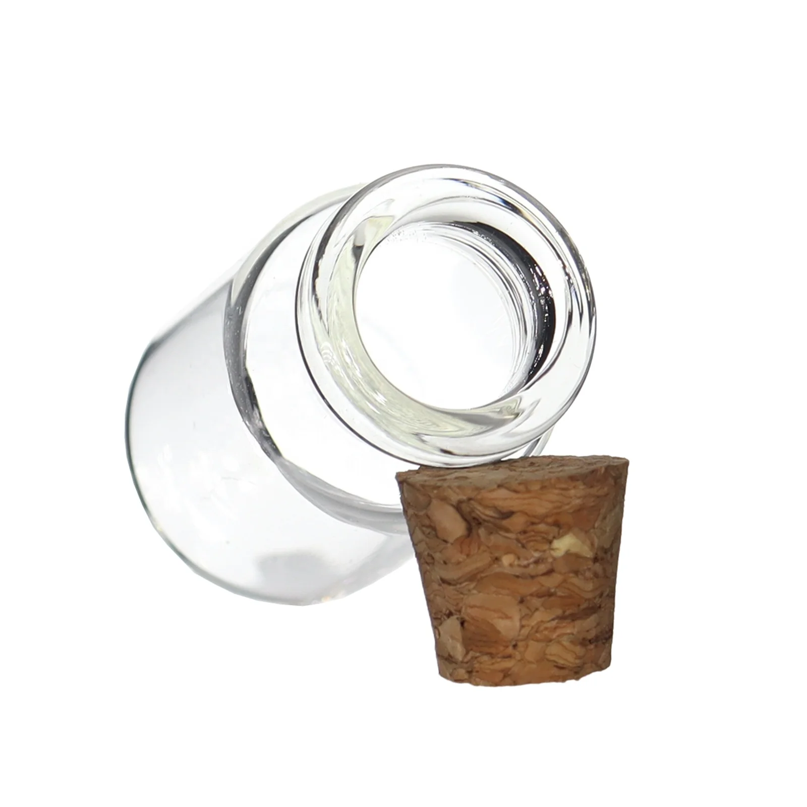 10ML Small Empty Glass Bottle with Cork 10 cc Corked Stopper Glass Vial Wishing DIY Craft Glass Jar