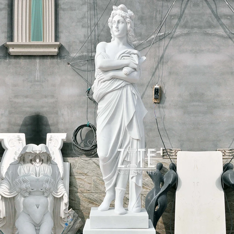 Outdoor decoration life-size Sexy marble woman statue
