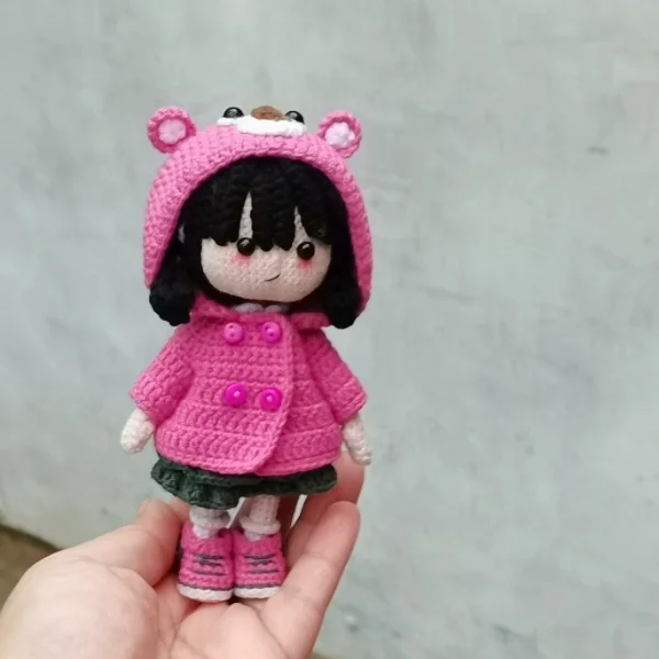 Девушка в Розе плащ ручной работы кукла детские игрушки Amigurumi высокого качества