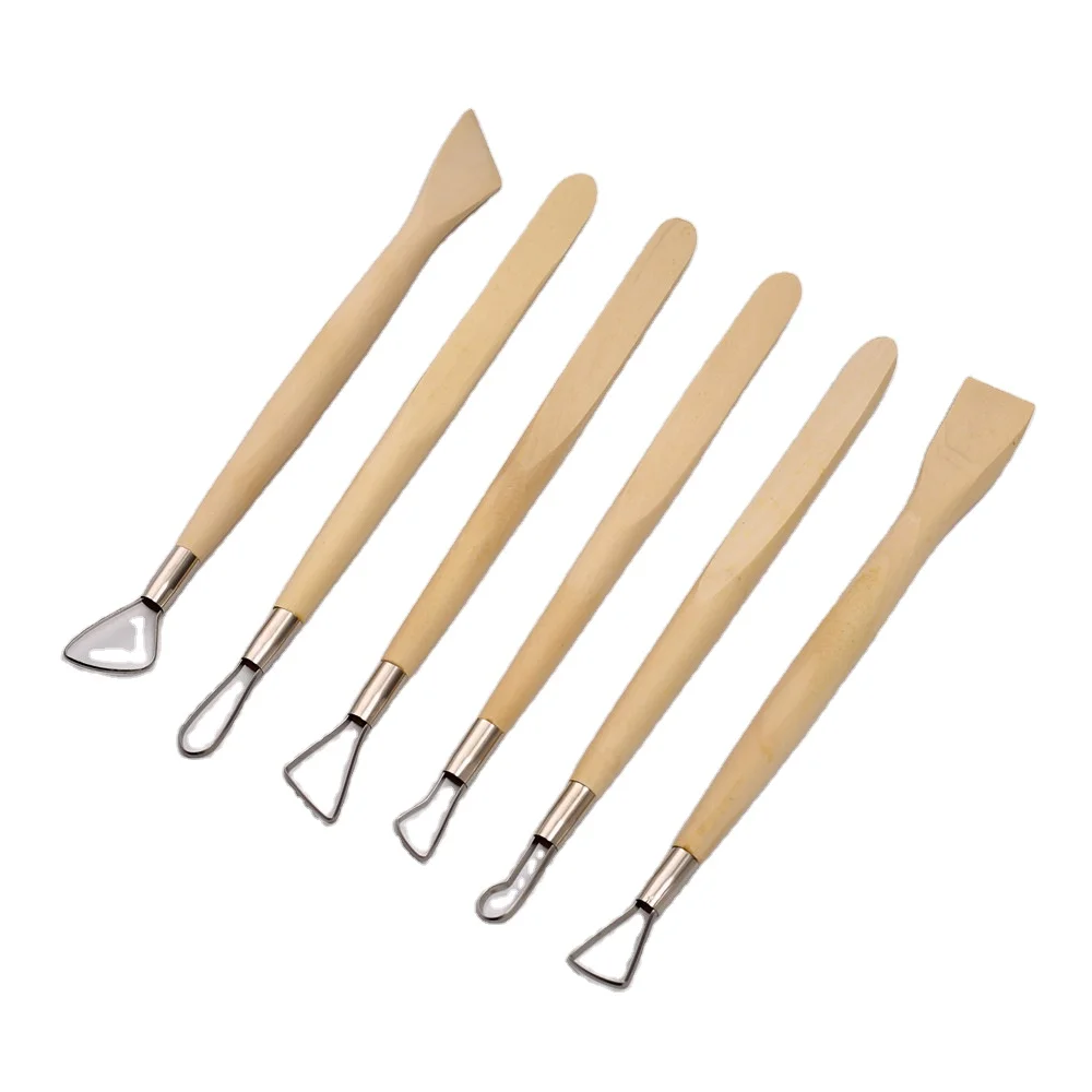 Xin Bowen 6 PCS Clay Tools Ceramic Pottery Sculpting Tools Supplier Modeling Pottery Clay Professional Art Craft  For Bedginners