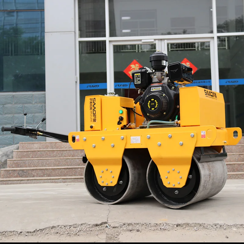 High Quality Diesel Engine Walk Behind Double Drum Vibrator Roller bomag SYLJ-S600C Model