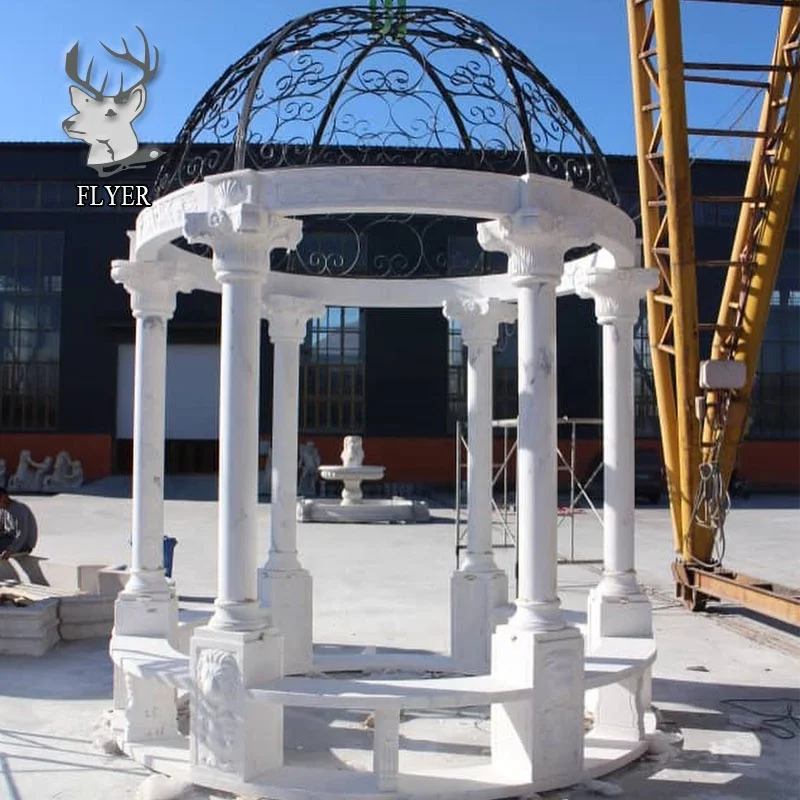 Modern Design Large Garden Pergola Stone Carvings Sculptures Gazebos Outdoor Gazebo Marble Gazebo