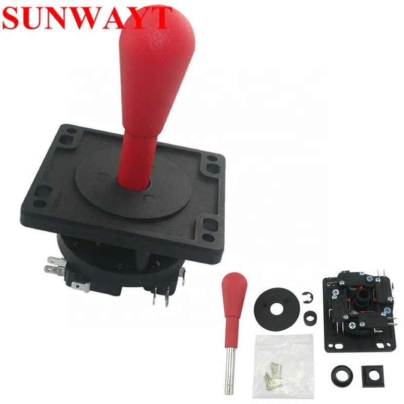 New American Style Joystick Arcade Rocker 4 way 8 way HAPP Style Joystick Red yellow blue green black and white top ball