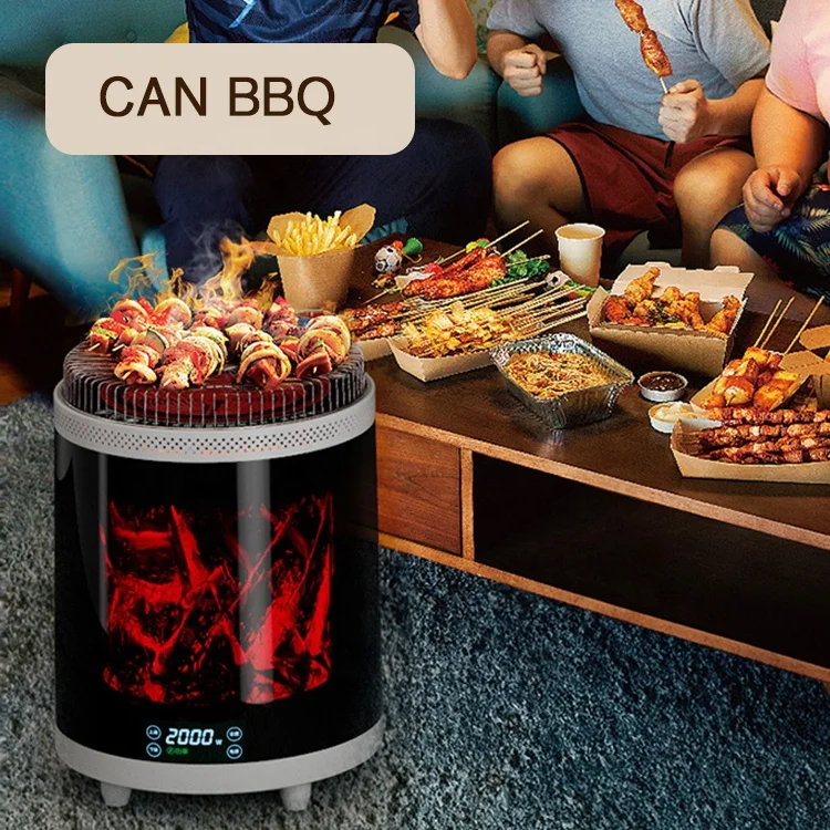 intelligent  Multi-function table heater  touch control  with cooking barbecue function 3 in 1 warming heater