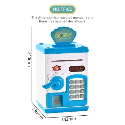 Kouyikou 2025  popular Kid atm toy Smart House Fingerprint piggy bank Cartoon Fingerprint Bank Toys Money Box Toy Piggy Bank