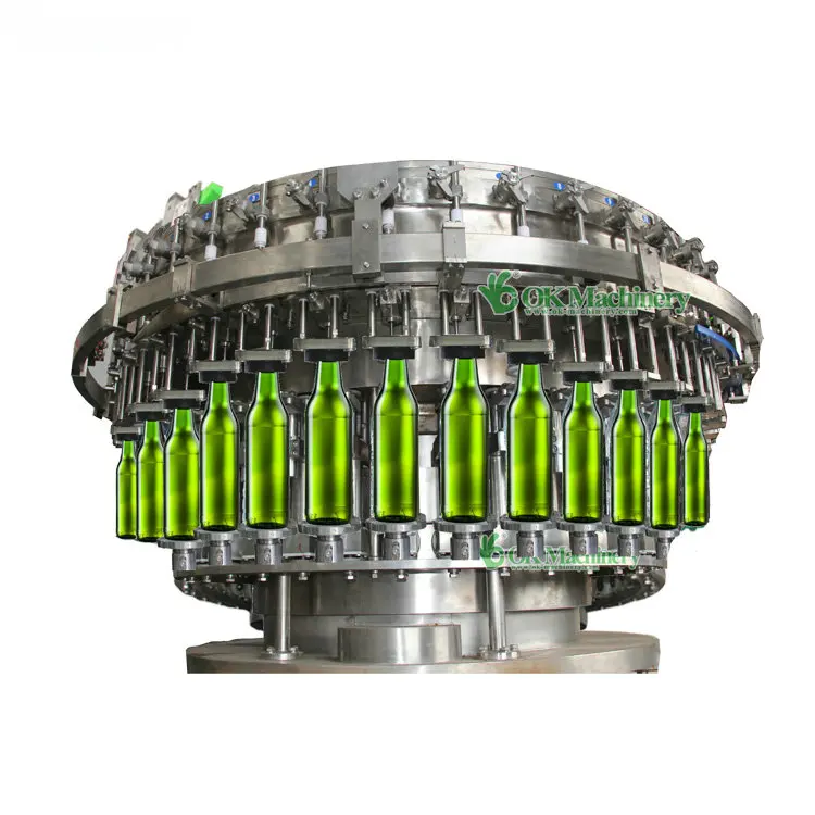  OK006 Beer whisky liquor spirits sherry white wine rotary filling and capping
