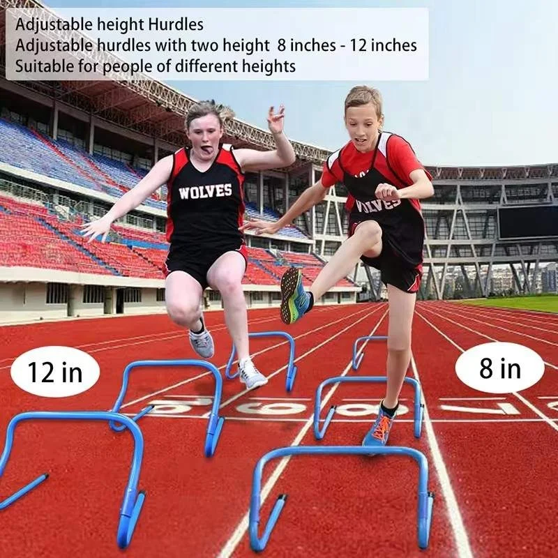 Wholesale Outdoor Fitness Sports Football Adjustable Hurdles Ladder Speed Agility Training Kit Set With Black Carry Bag