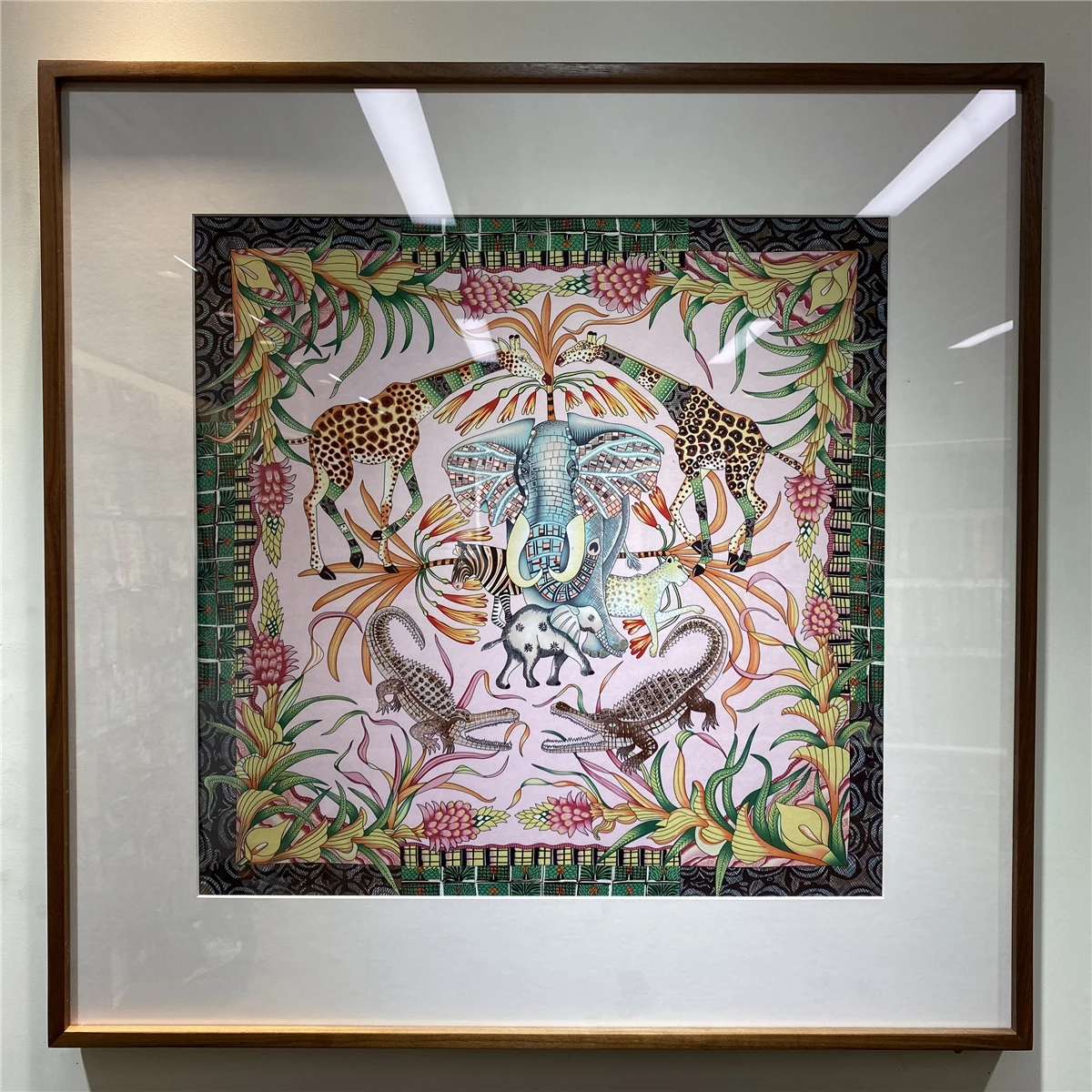 Famous Oil Painting Twill Silk Scarf Fashion Bandana Women Scarves Wraps 53cm Square Bandanas Hijab Head Scarf Neckerchief